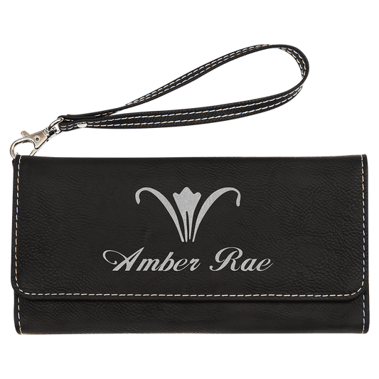 Leatherette Wallet with Strap