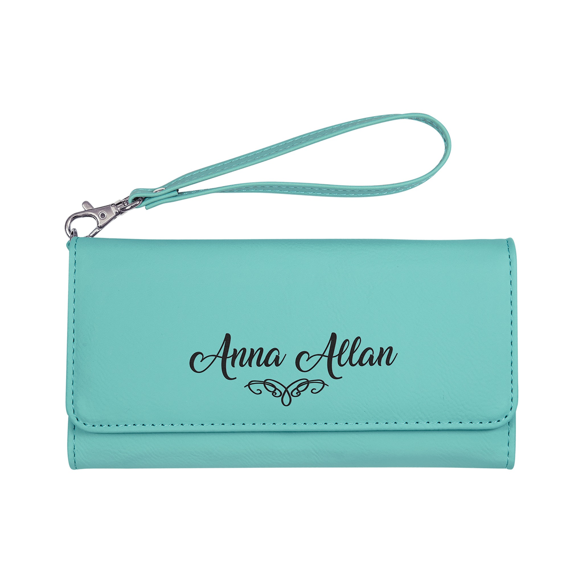 Leatherette Wallet with Strap