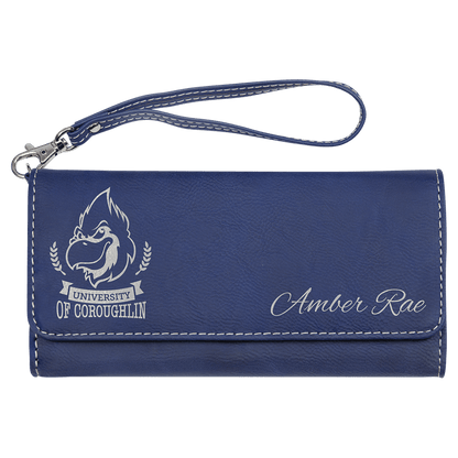 Leatherette Wallet with Strap