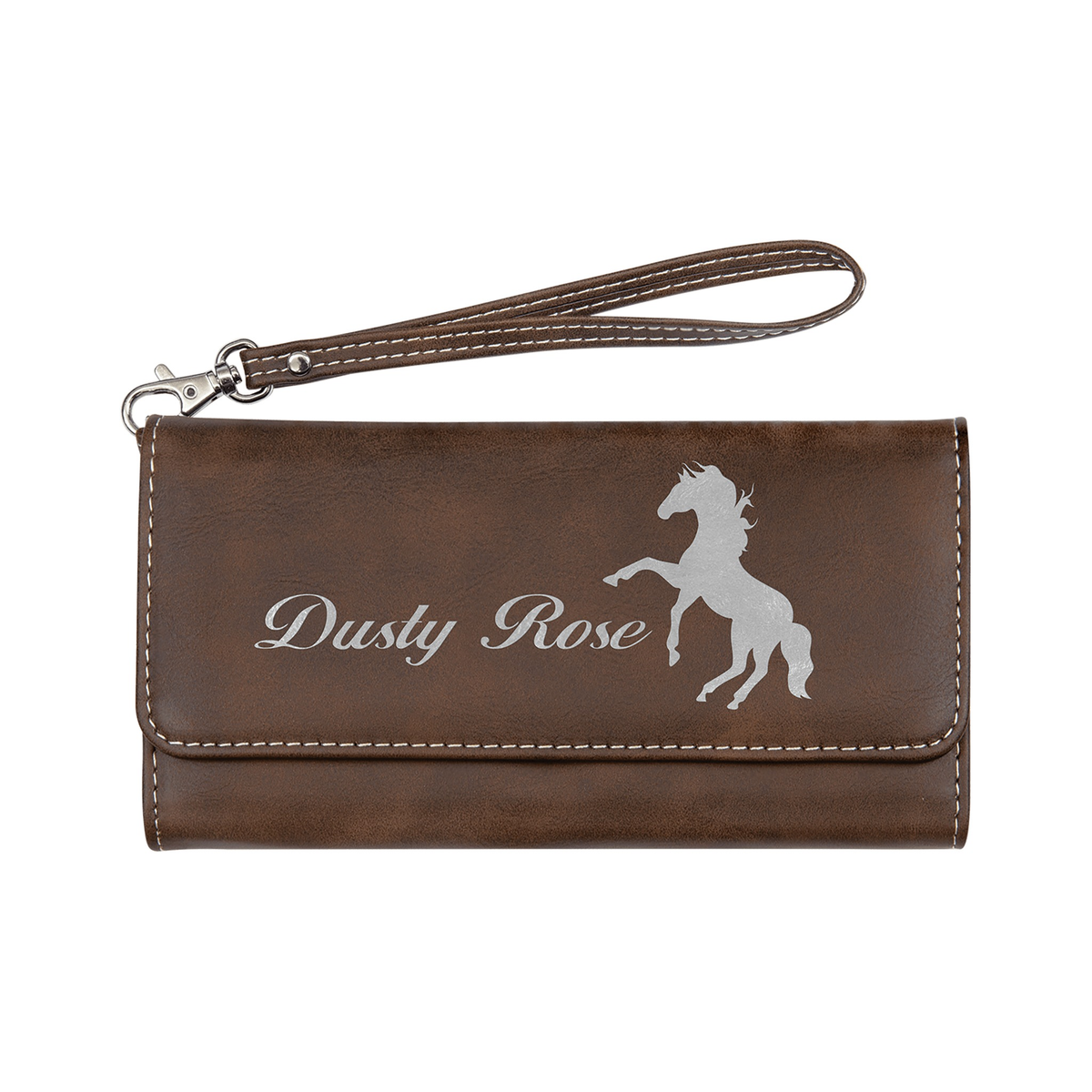 Leatherette Wallet with Strap