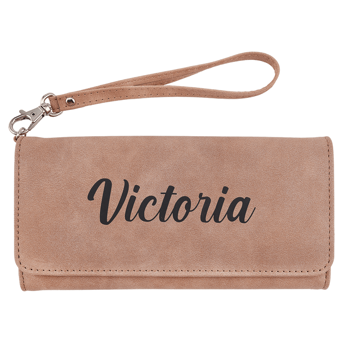 Creekside Leatherette Wallet with Strap, Blush