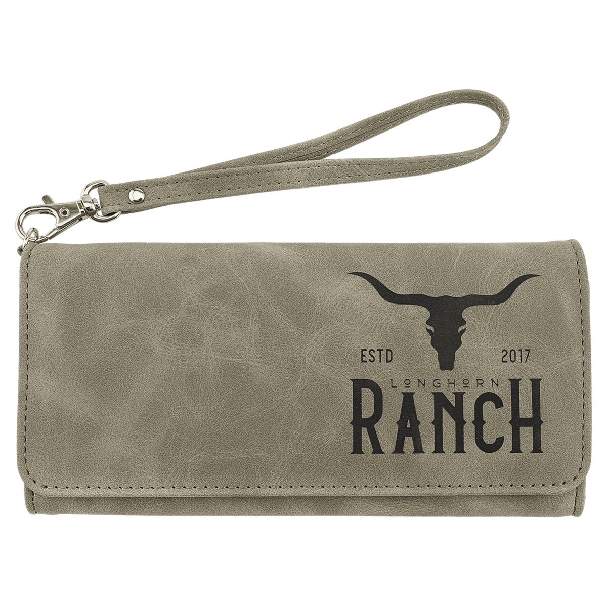 Creekside Leatherette Wallet with Strap, Light Green