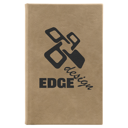 Light Brown Leatherette Sketch Book with Unlined Notepad