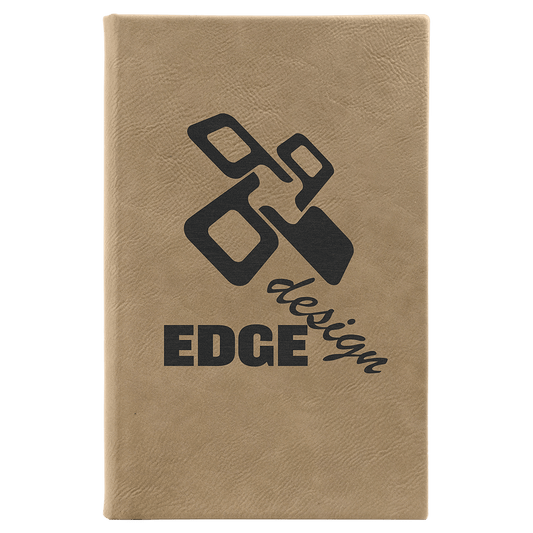 Light Brown Leatherette Sketch Book with Unlined Notepad