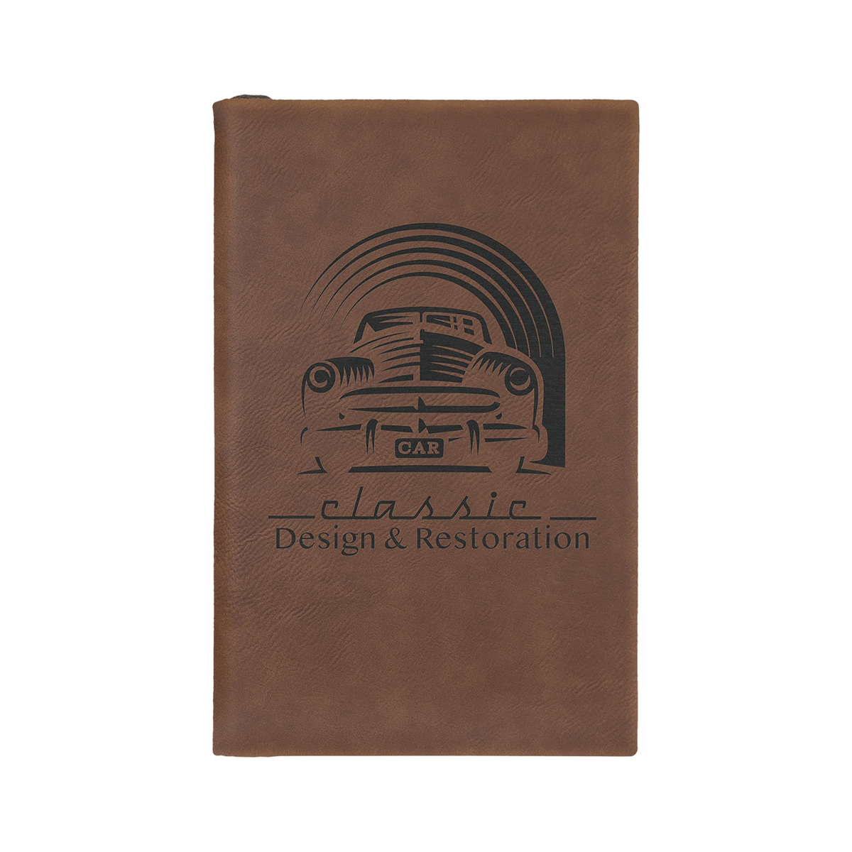 Leatherette Sketch Book with Unlined Notepad, Dark Brown