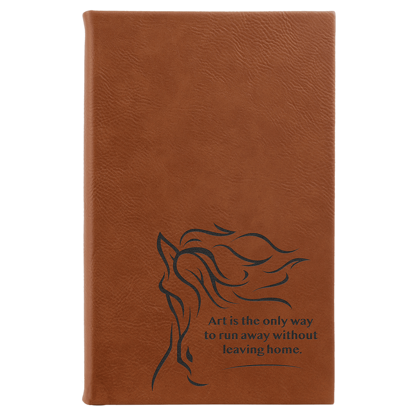 Rawhide Leatherette Sketch Book with Unlined Notepad