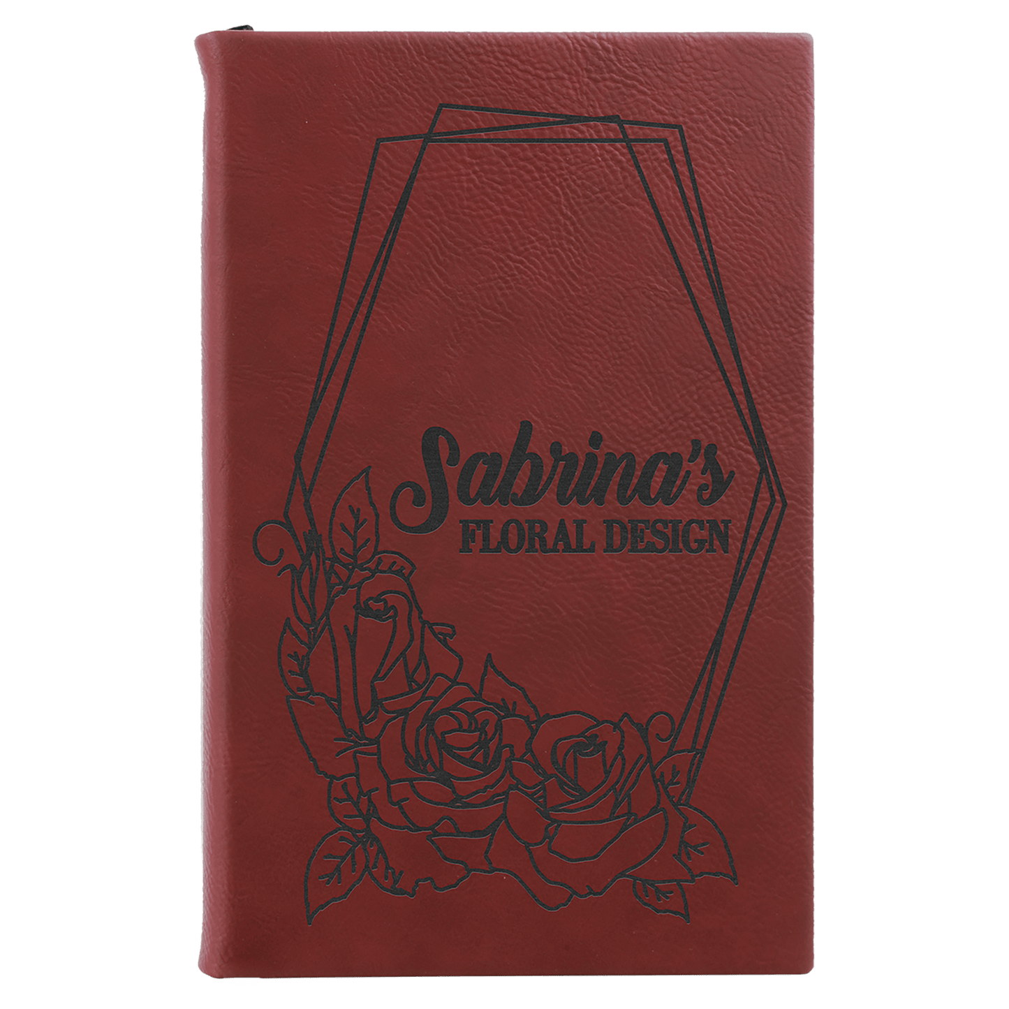 Rose Leatherette Sketch Book with Unlined Notepad