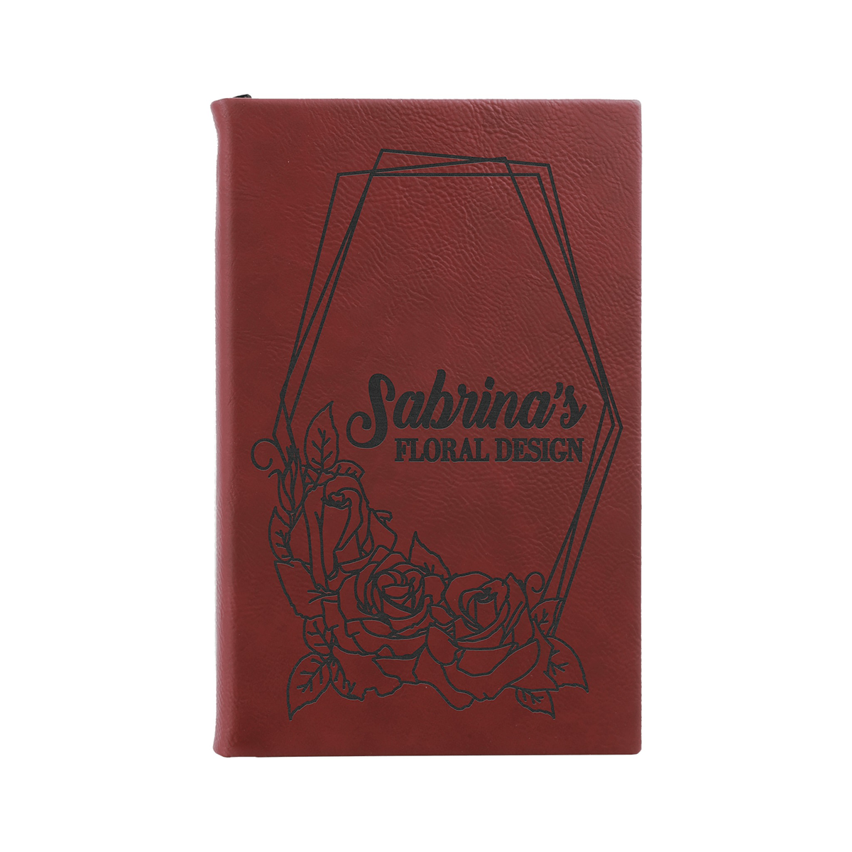 Leatherette Sketch Book with Unlined Notepad, Rose