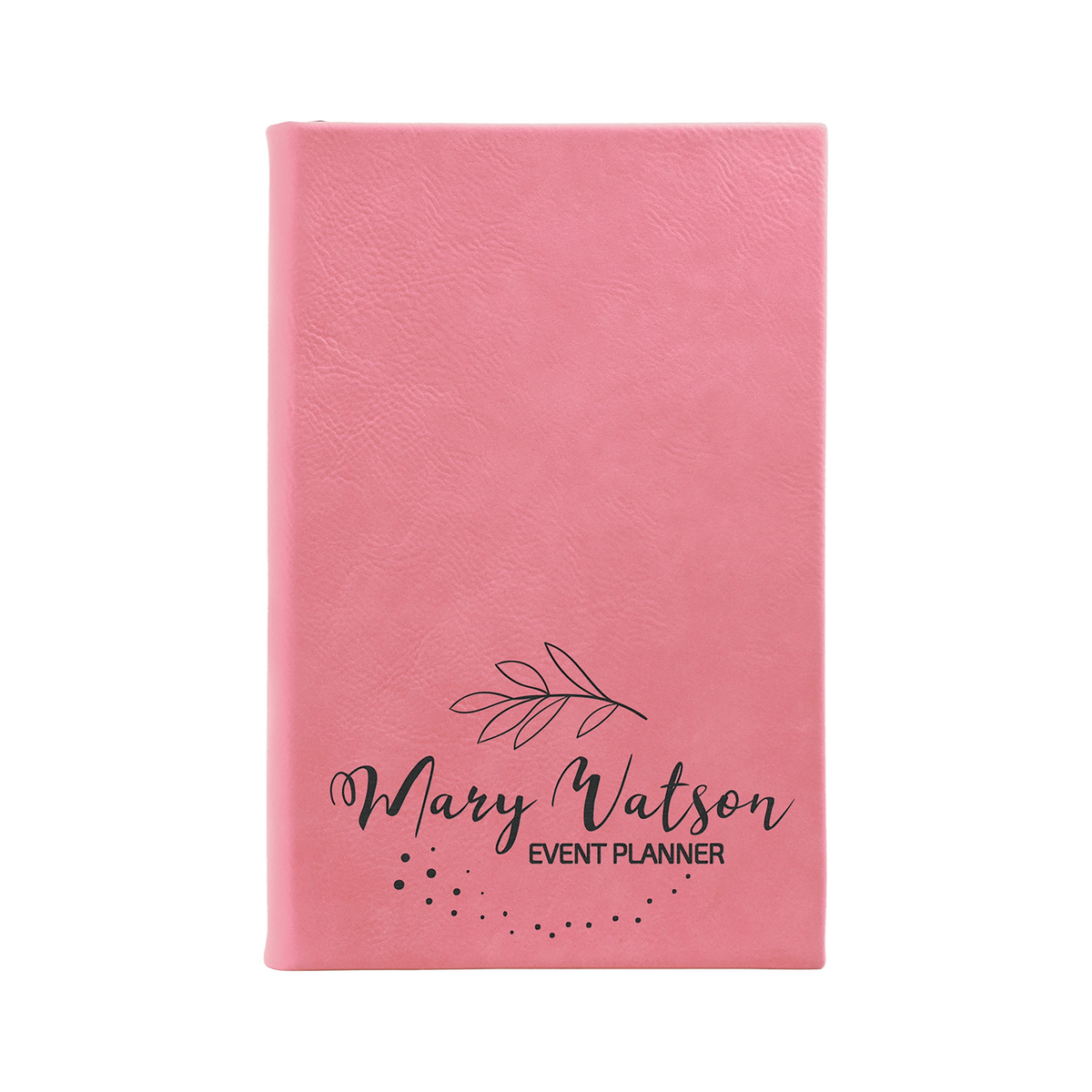 Leatherette Sketch Book with Unlined Notepad, Pink