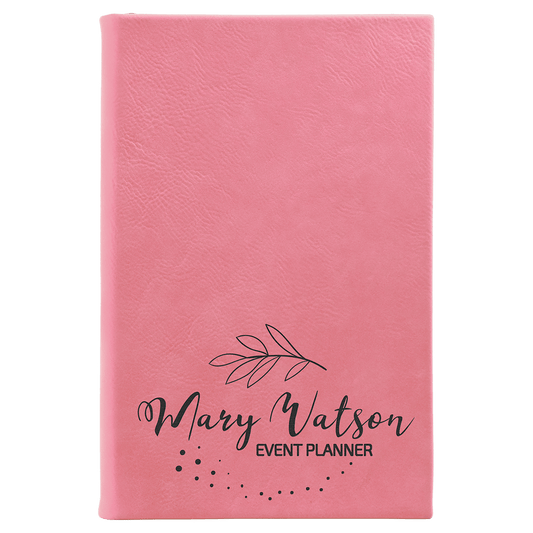 Pink Leatherette Sketch Book with Unlined Notepad