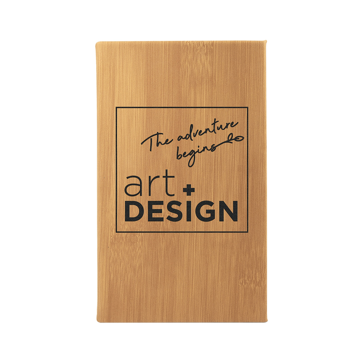 Leatherette Sketch Book with Unlined Notepad, Bamboo