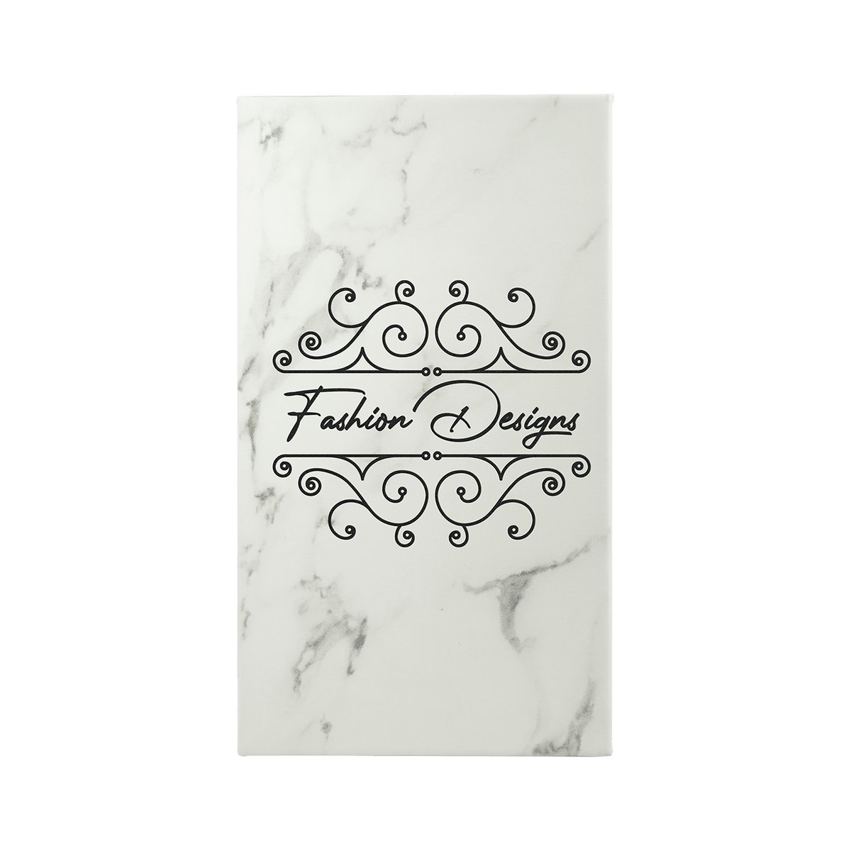 Leatherette Sketch Book with Unlined Notepad, White Marble