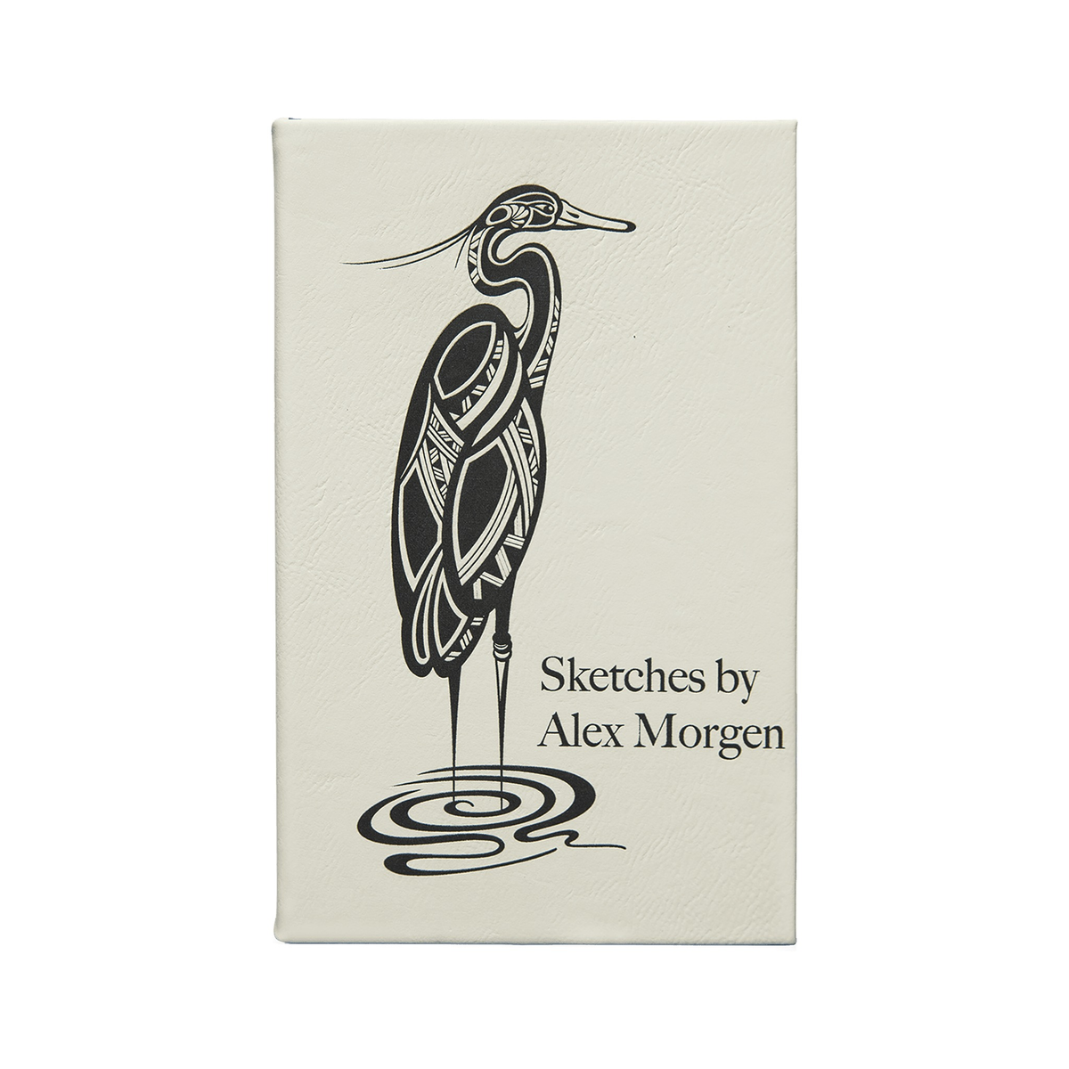 Leatherette Sketch Book with Unlined Notepad, White