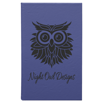 Purple Leatherette Sketch Book with Unlined Notepad