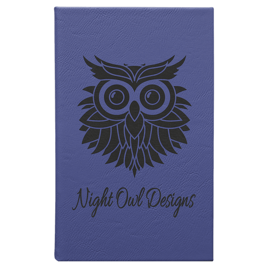 Purple Leatherette Sketch Book with Unlined Notepad