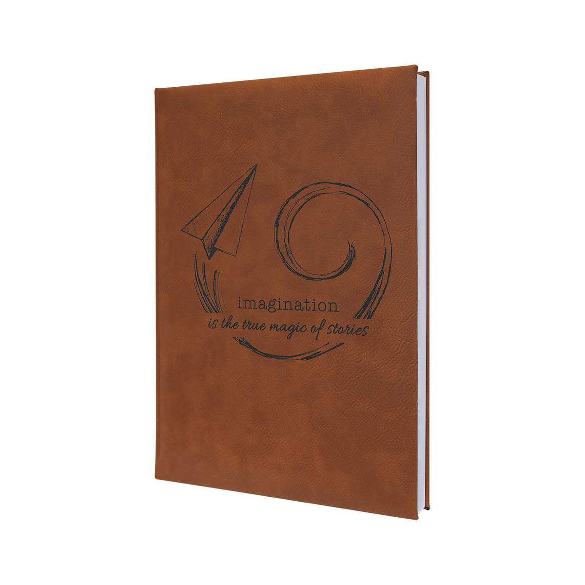 Leatherette Journal with Lined Notepad, Rawhide