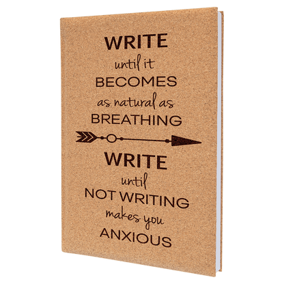 Cork Journal with Lined Notepad