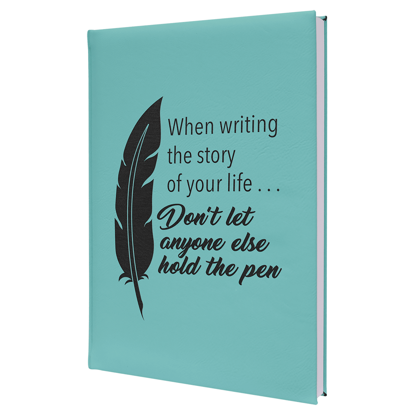 Teal Leatherette Journal with Lined Notepad