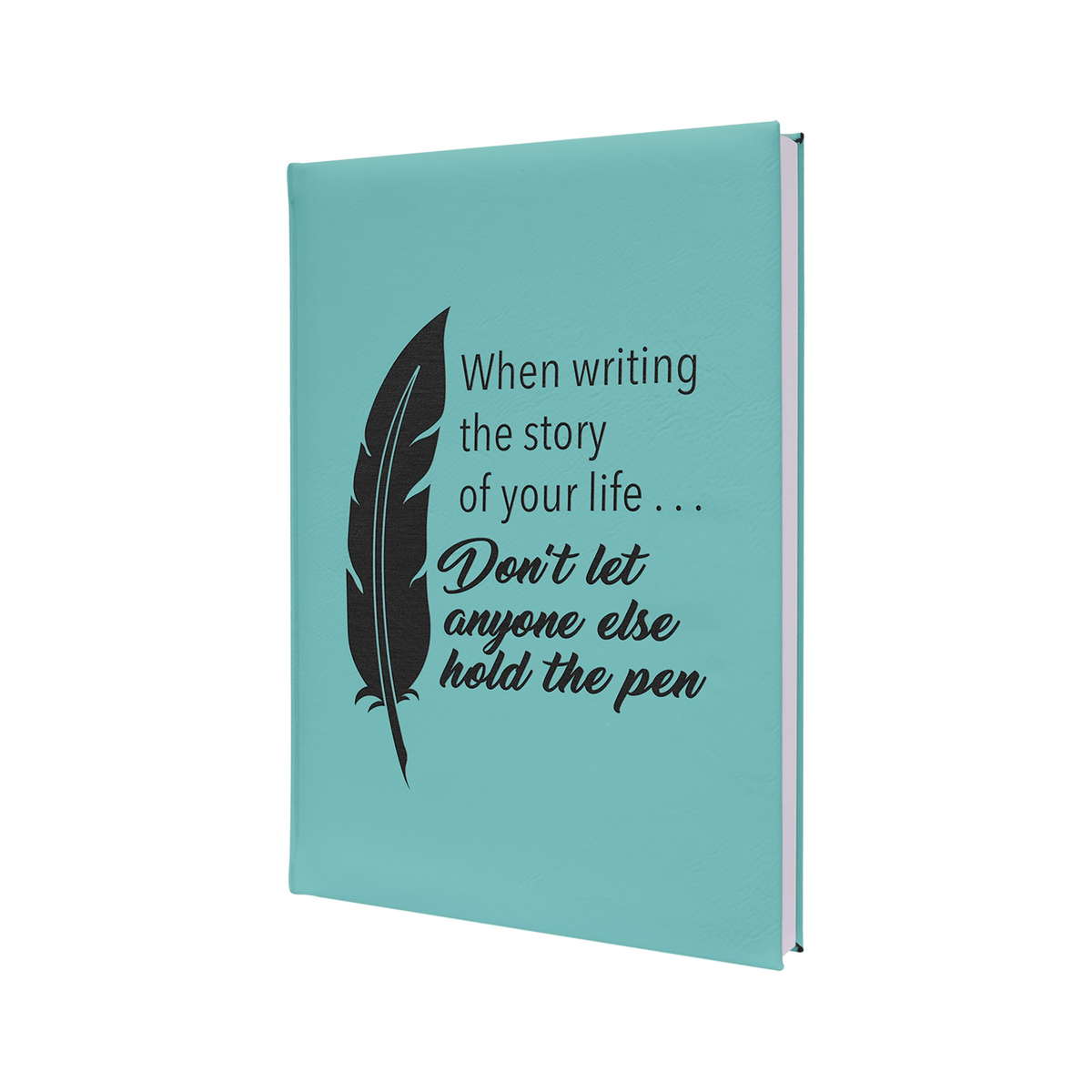 Leatherette Journal with Lined Notepad, Teal