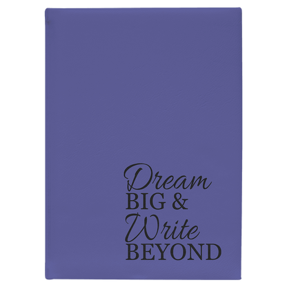 Purple/Black Leatherette Journal with Lined Notepad