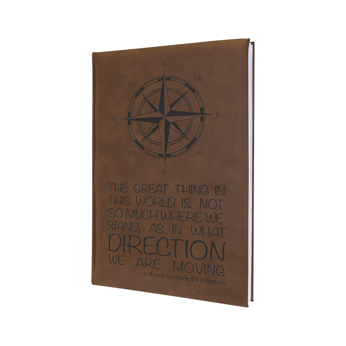 Leatherette Sketch Book with Unlined Notepad, Dark Brown
