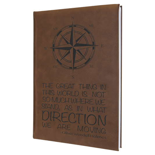 Dark Brown Leatherette Sketch Book with Unlined Notepad