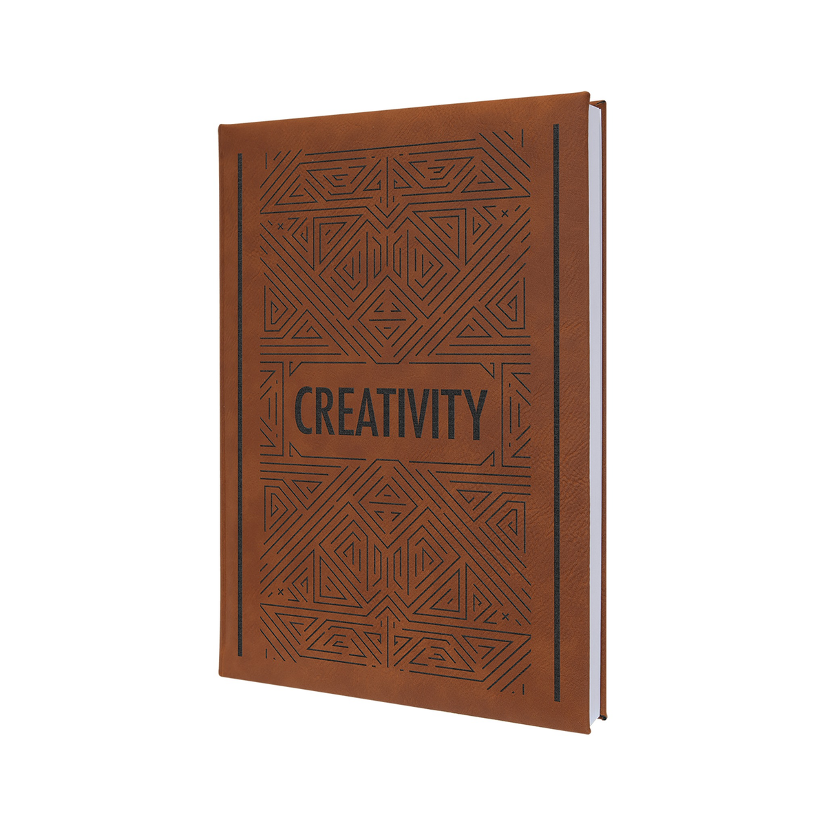 Leatherette Sketch Book with Unlined Notepad, Rawhide