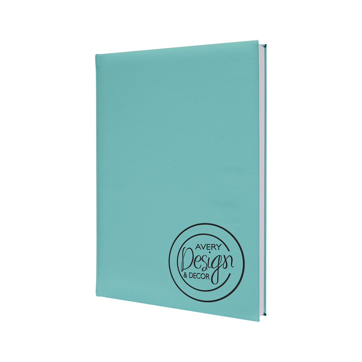 Leatherette Sketch Book with Unlined Notepad, Teal