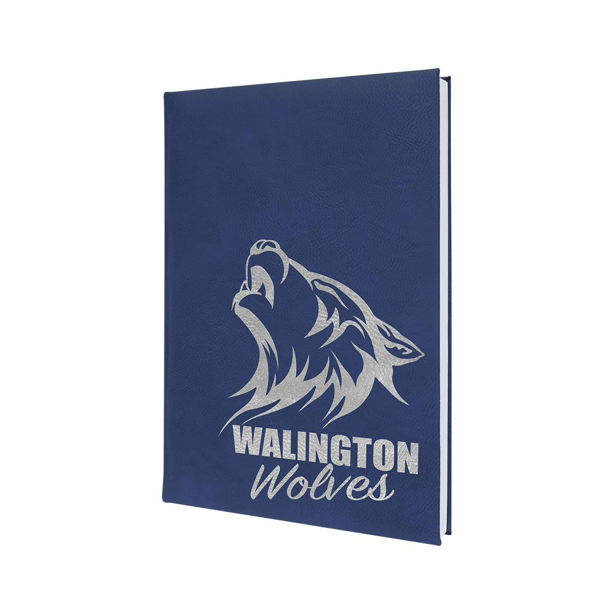 Leatherette Sketch Book with Unlined Notepad, Blue/Silver
