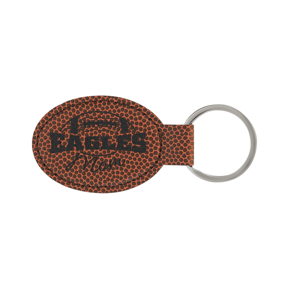 Leatherette Oval Keychain 3" x 1.75"