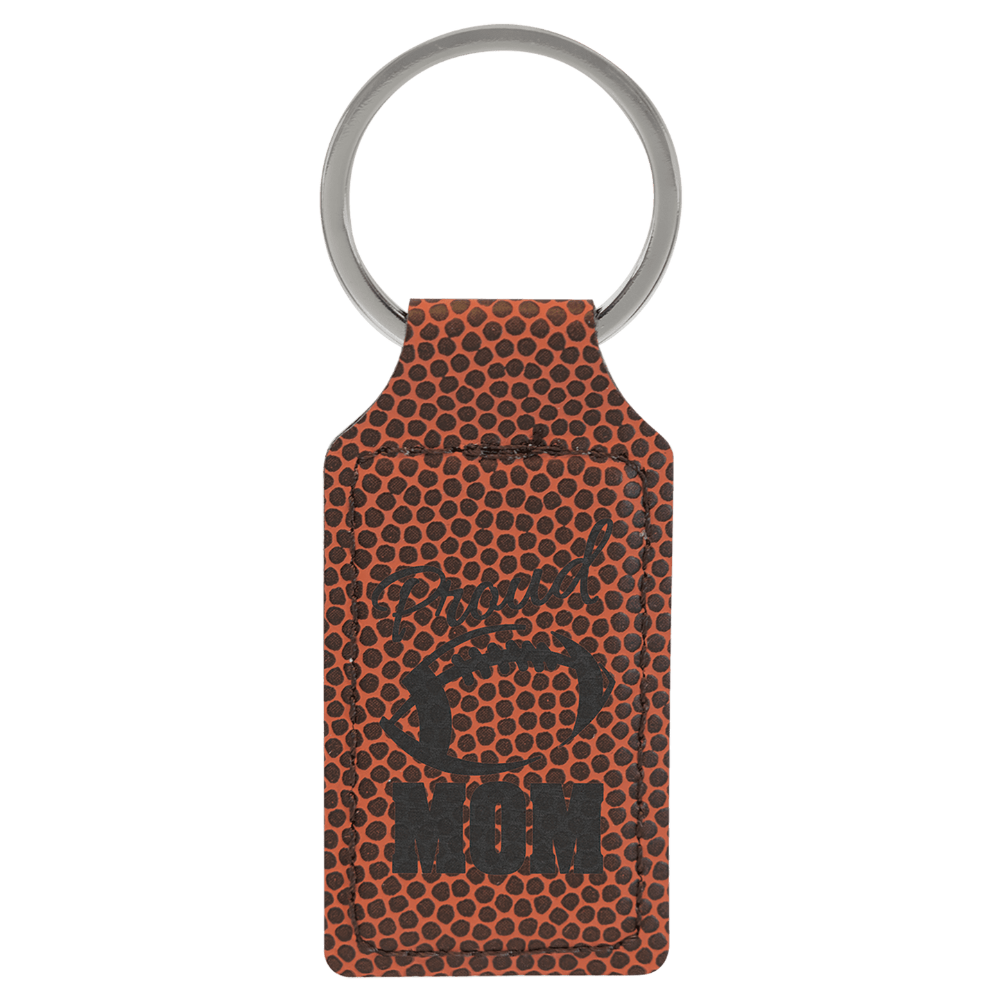 Leatherette Rectangle Keychain 2.75" x 1.25"