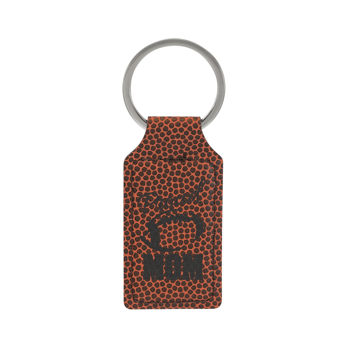 Leatherette Rectangle Keychain 2.75" x 1.25"