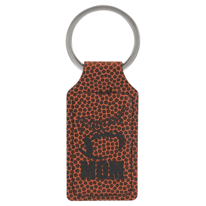 Leatherette Rectangle Keychain 2.75" x 1.25"