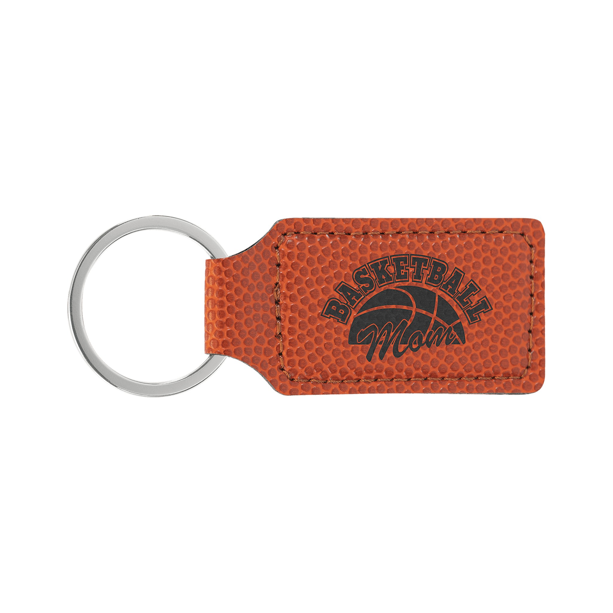Leatherette Rectangle Keychain 2.75" x 1.25"