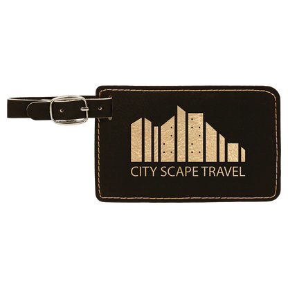 Leatherette Luggage Tag 4.25" x 2.75"