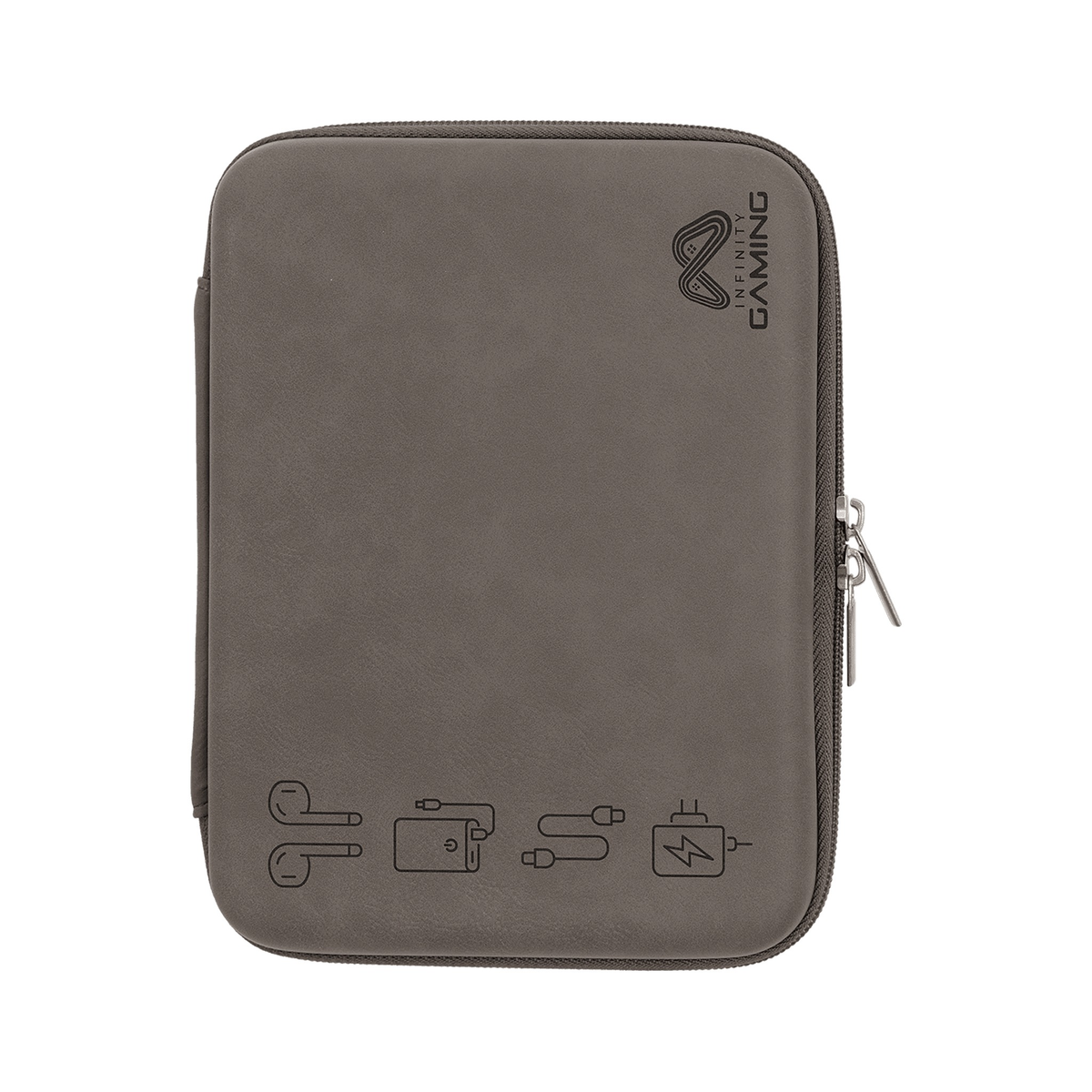 Leatherette Cord Case 8.5" x 6", Gray