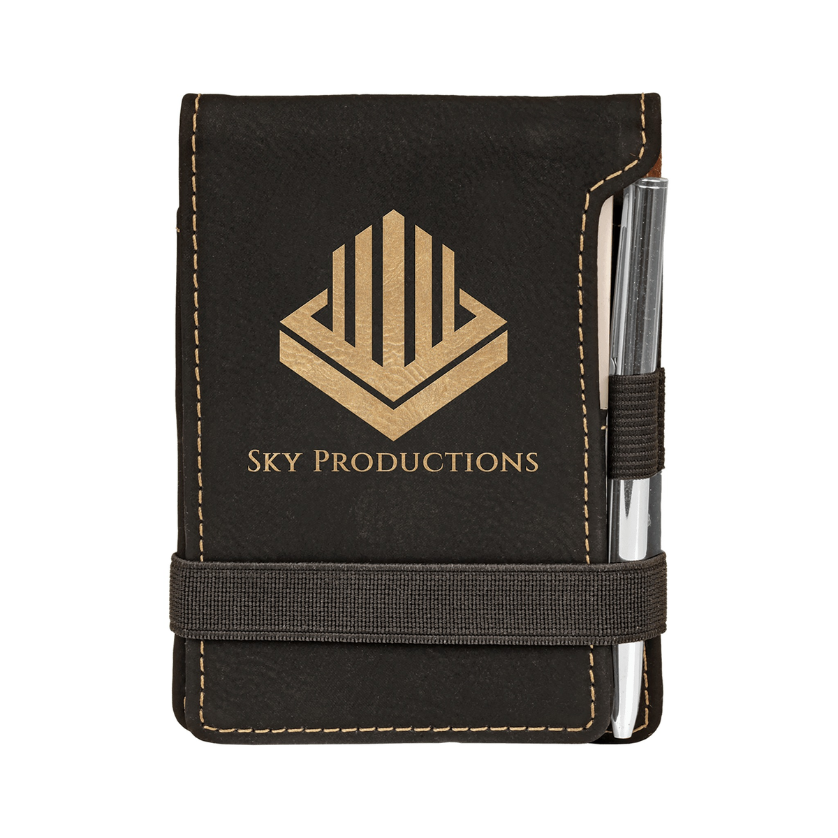Leatherette Mini Notepad with Pen 3.25" x 4.75"