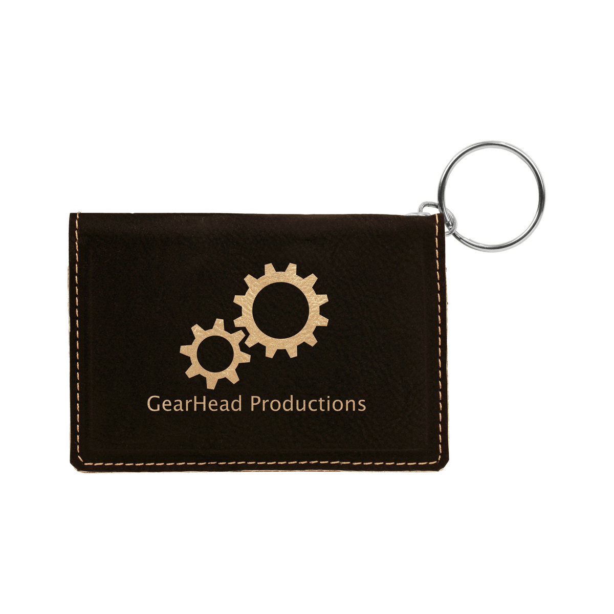 Leatherette Keychain ID Holder