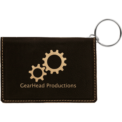 Leatherette Keychain ID Holder