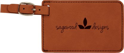 Leatherette Luggage Tag 4.25" x 2.75"