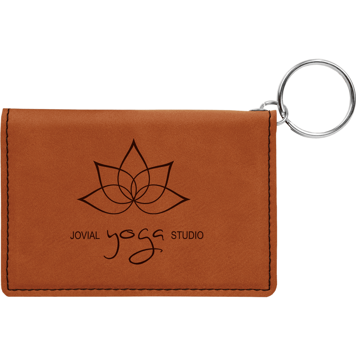 Leatherette Keychain ID Holder