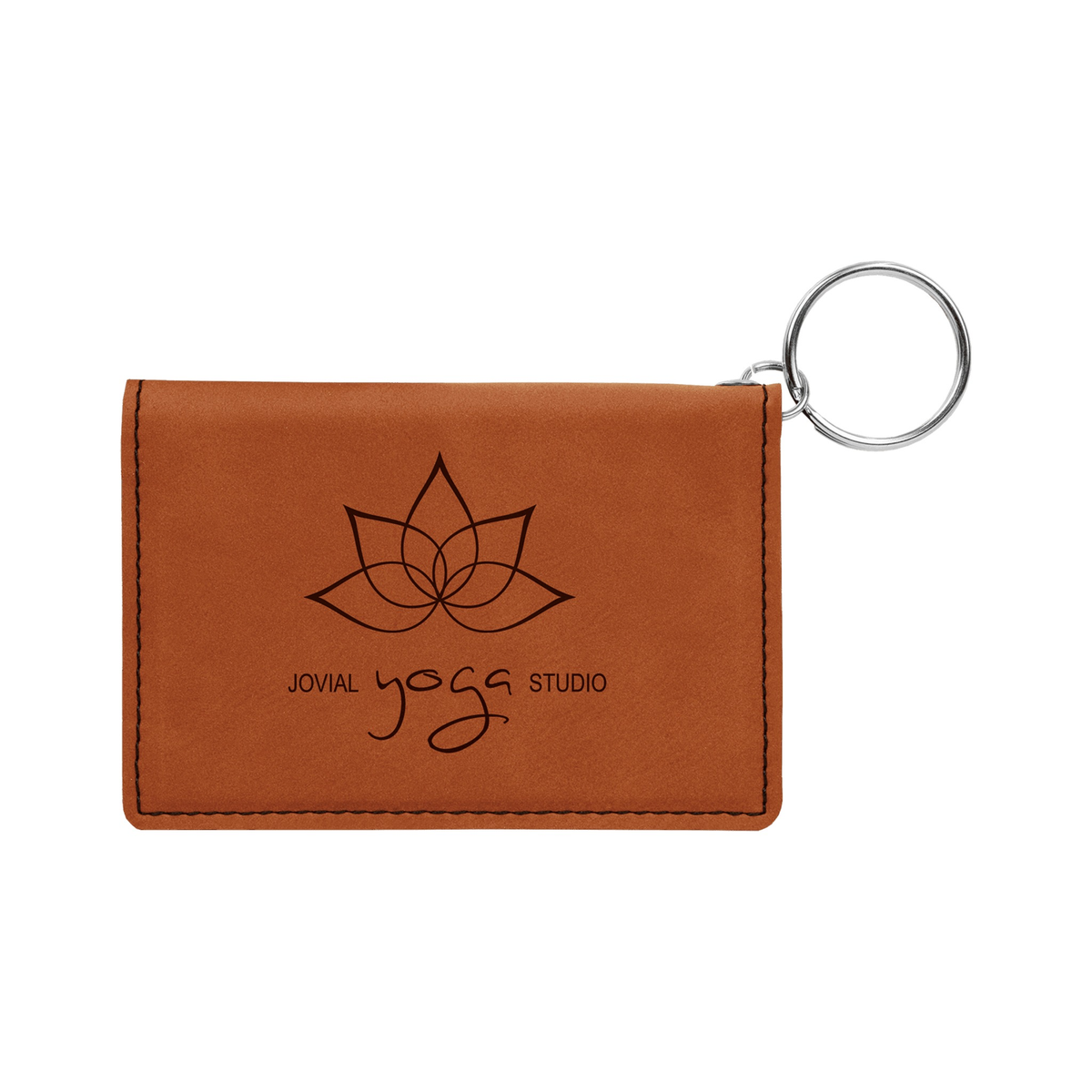 Leatherette Keychain ID Holder