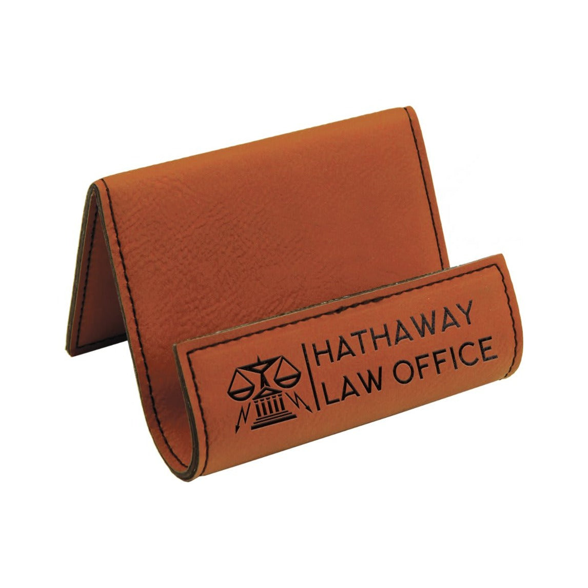 Leatherette Business Card Easel Holder