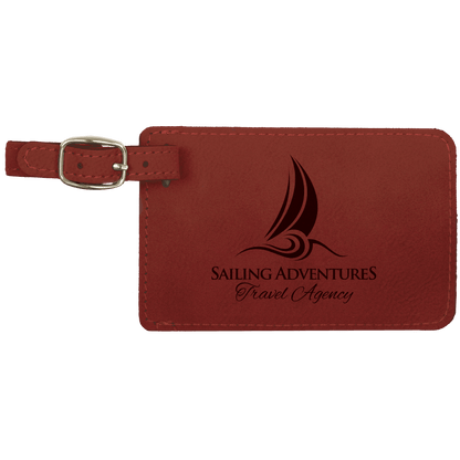 Leatherette Luggage Tag 4.25" x 2.75"