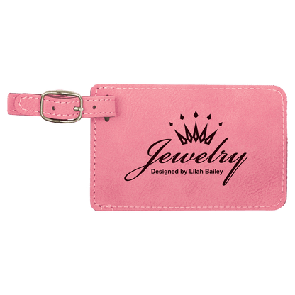 Leatherette Luggage Tag 4.25" x 2.75"