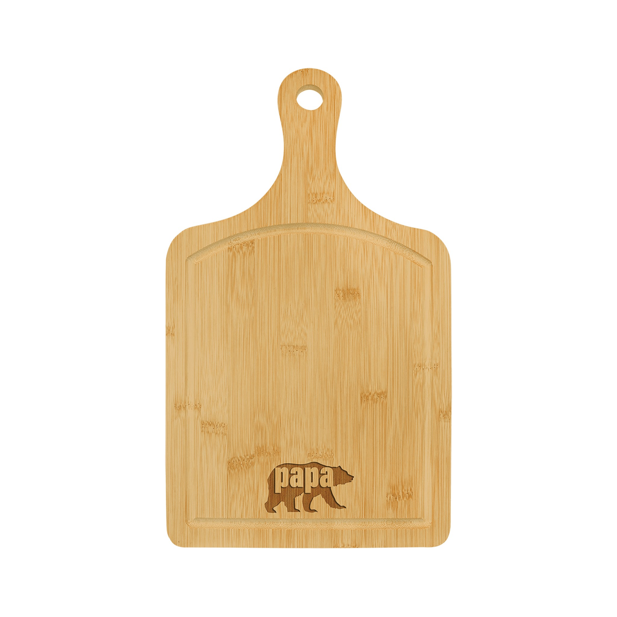 Bamboo Cutting Board Paddle Shape with Drip Ring