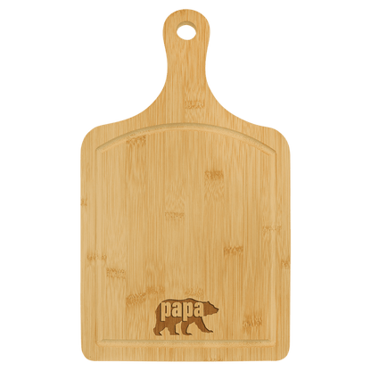 Bamboo Cutting Board Paddle Shape with Drip Ring