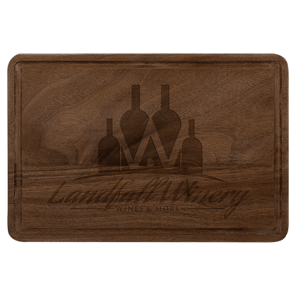 Walnut Cutting Board with Drip Ring