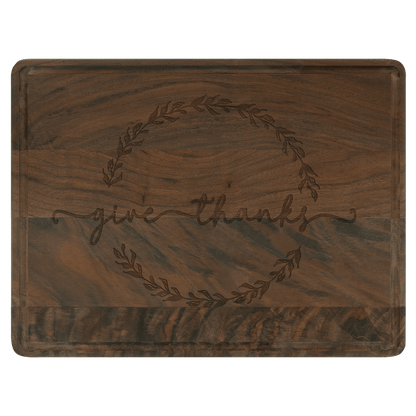 Walnut Cutting Board with Drip Ring