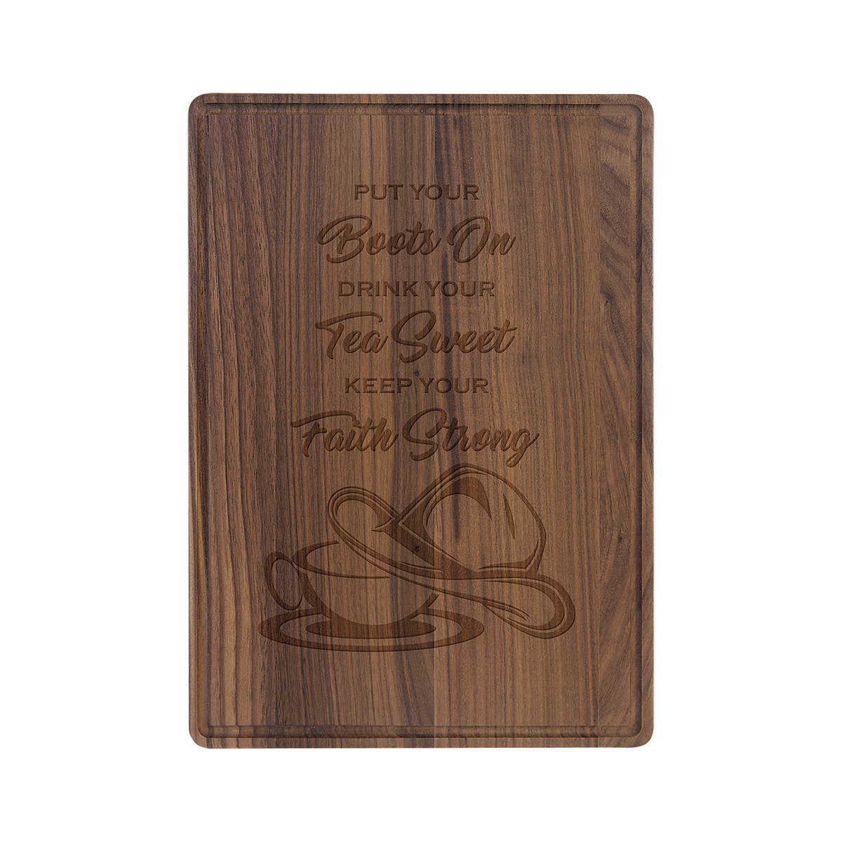 Walnut Cutting Board with Drip Ring